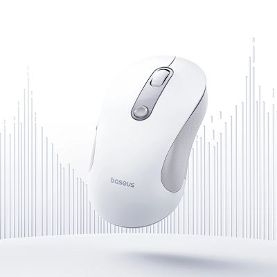 5. Baseus F02 Ergonomic Wireless Mouse USB 2.4GHz - White