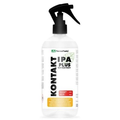 2. KONTAKT IPA PLUS. High-purity isopropyl alcohol. Removes all contaminants from optical elements. Leaves no residue or stains. Has degreasing properties. 500 ml plastic bottle.