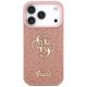 3. Guess Fixed Glitter Big 4G Case for iPhone 17 Pro - Pink