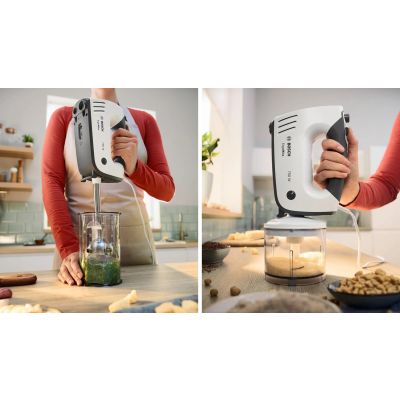 7. Bosch ErgoMixx MFQ37490 Mixer with Bowl (750W; White)