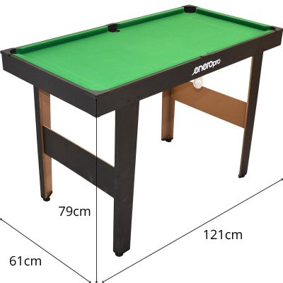 7. BLACK BILLIARDS TABLE 121x61x79CM ENERO PRO