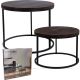 4. 2-IN-1 COFFEE TABLE SET, WOODEN TABLETOP 50/57CM