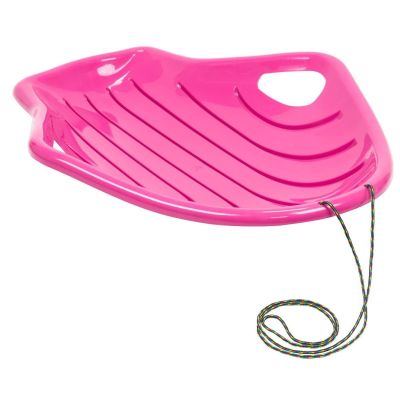 7. SHELL PINK PLASTIC SNOW SLED R.M