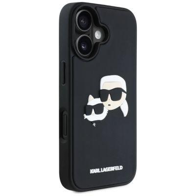 4. Karl Lagerfeld HC 3D Rubber Double Heads iPhone 16 Case - Black