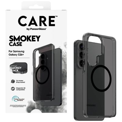 4. CARE by PanzerGlass Urban Explorer Smokey Case w. Black Qi for Samsung Galaxy S26+ - Black