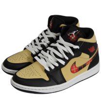 Original Air Jordan 1 Mid Tartan Swoosh Men's Sneakers - DZ5329-001