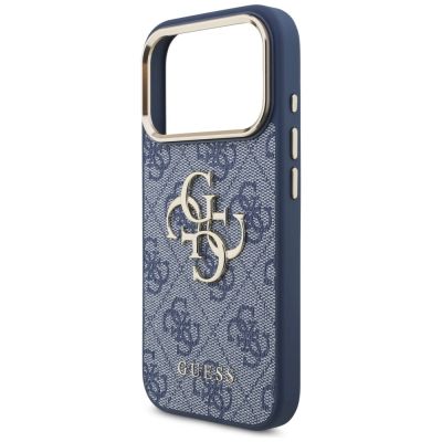 6. Guess 4G Big 4G Classic Logo Case for iPhone 18 Pro / 17 Pro - Blue and Gold