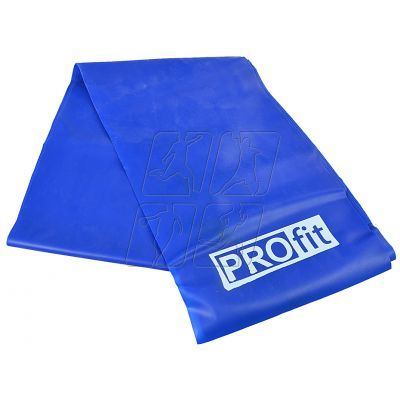 2. Fitness rubber PROFIT LONG MEDIUM 200x15x0.45cm blue DK 2227