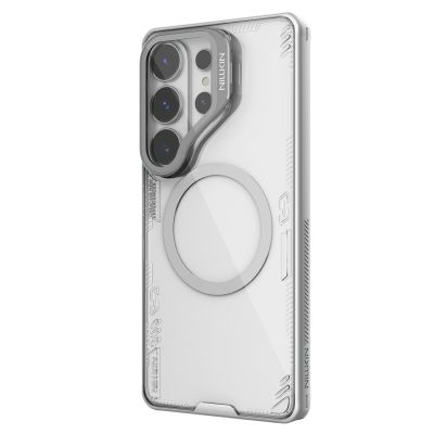 2. Nillkin Iceblade Prop Magnetic Case with Camera Cover and Stand Compatible with MagSafe for Samsung Galaxy S26 Ultra - Transparent Gray