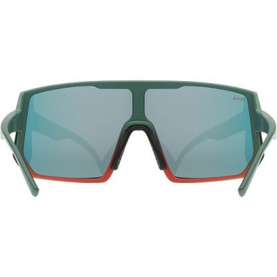 5. Uvex sportstyle 235 Multisports Glasses Unisex Half-Rim Green, Red
