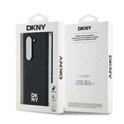 7. DKNY Repeat Pattern Stack Logo Case for Samsung Galaxy Z Fold6 - Black