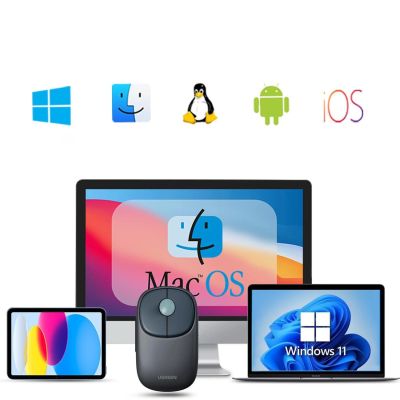 5. Ugreen MU102 FUN+ Bluetooth / 2.4 GHz Wireless Mouse - Black