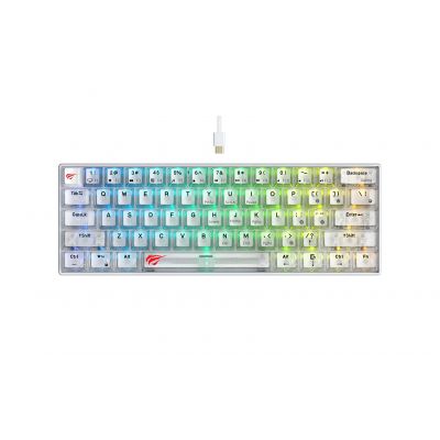 6. Havit KB903L Gaming Keyboard (Transparent White)