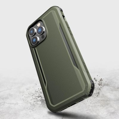 7. Raptic X-Doria Fort Case iPhone 14 Pro Max with MagSafe armored cover green