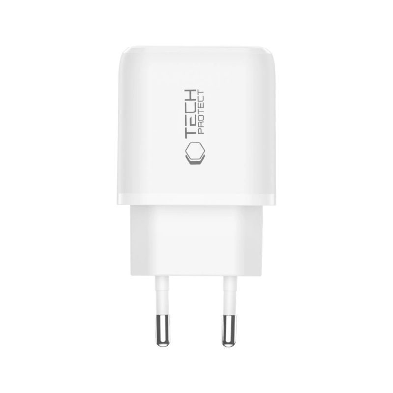 4. Tech-Protect NCA45W-GAN 2-Port 45W Wall Charger - White