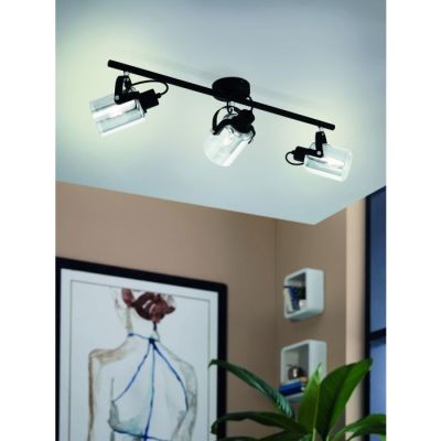 2. BERREGAS 3XE27 spotlight black/chrome