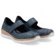 3. Rieker N4299-14 women's comfortable velcro shoes, openwork, blue