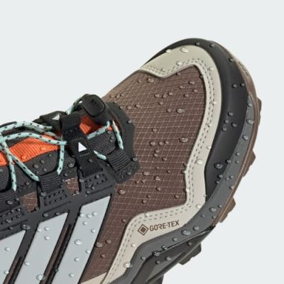 Women's adidas TERREX Skychaser GTX Shoes – Earth strata/Grey one/Semi flash aqua, size: 38