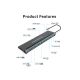 18. CONCEPTRONIC 12-1 USB-C docking station->2xHDMI/3xUSB-A/DP/+ 18cm gr