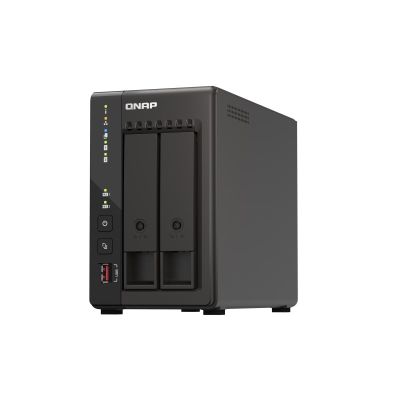 5. Qnap TS-253E-8G, Tower, 2 x 2.5"/3.5" SATA, Intel Celeron J6412 4C/4T, 8 GB DDR4 onboard not expandable, 2 x 2.5GbE, External adapter (PSU)