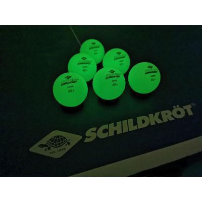 7. GLOW IN THE DARK POLY TABLE TENNIS BALLS 40 6 PCS POT