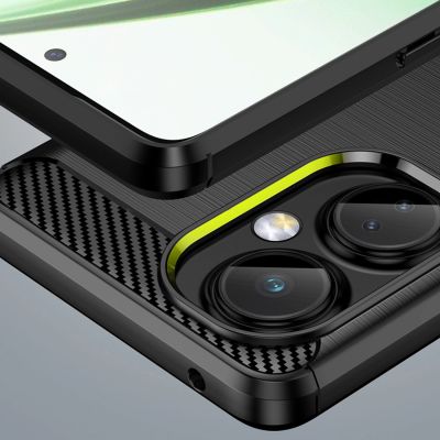 6. Carbon Case case for OnePlus Nord CE 3 flexible silicone carbon cover black