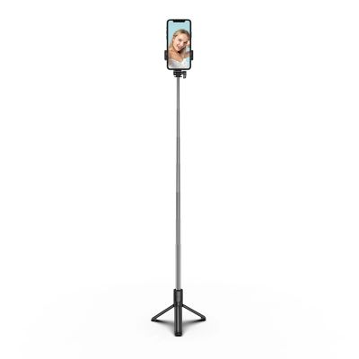 5. Selfie stick WHS1Y telescopic tripod 1m with phone holder - black