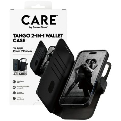 4. CARE by PanzerGlass Feature Tango 2in1 Wallet Case MagSafe for iPhone 17 Pro Max - Black