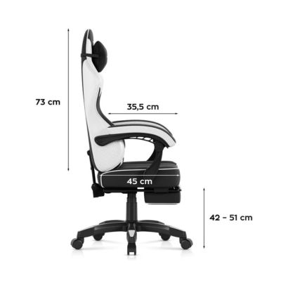 6. Huzaro Force 3.7 White Carbon Gaming Chair