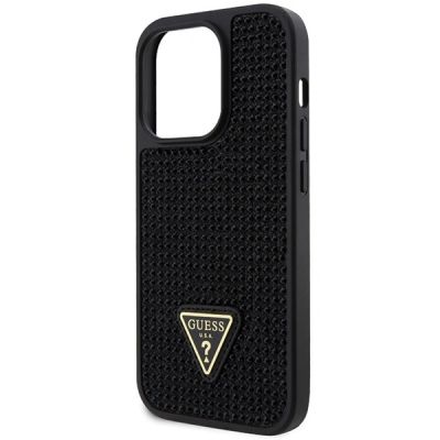 6. Guess Rhinestone Triangle Case for iPhone 14 Pro - Black