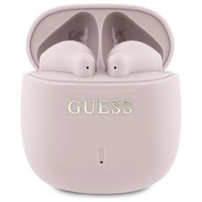 Guess Bluetooth headphones GUTWSJ14ESGP TWS + docking station pink/pink Printed Classic Logo