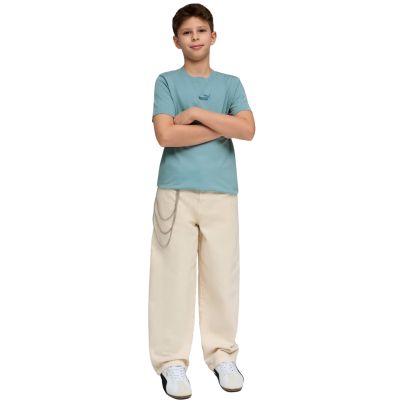 5. Puma ESS Small No. 1 Logo Centered Tee for Kids Blue 692975 47