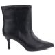 2. Women's leather ankle boots with low heels, black Big Star UU274492