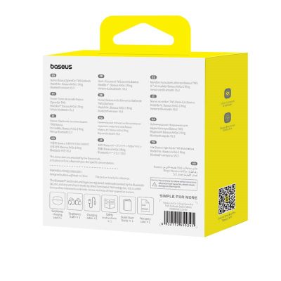 7. Baseus AirGo 1 Ring Open-Ear TWS Earphones (White)