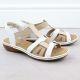 3. Comfortable women's slip-on sandals with elastic straps, white Rieker 65918-81