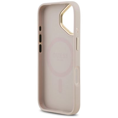 7. Guess 4G PU Classic Logo MagSafe Case for iPhone 17 - Pink