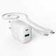 4. Puro PROLITE 20W USB-A / USB-C wall charger + USB-C - USB-C cable 1.2m - white