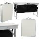 16. FOLDABLE CAMPING TABLE 120x47x70/62/54CM WITH WARDROBE 33x30x36CM