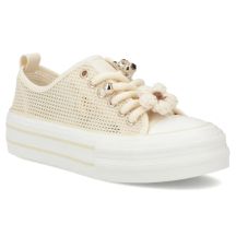 Women's mesh sneakers on the platform, beige, Filippo DTN7855