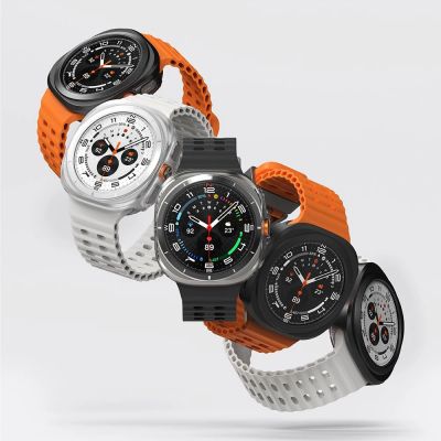 4. Ringke Slim & Tempered Glass Case + Glass Set for Samsung Galaxy Watch Ultra 47mm - Transparent
