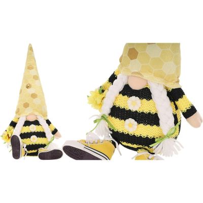 7. SQUARE GNOME SITTING BEE 35+6CM IN SNEAKERS SPRING DECORATION