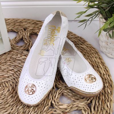 2. Rieker W RKR516 openwork ballerinas white