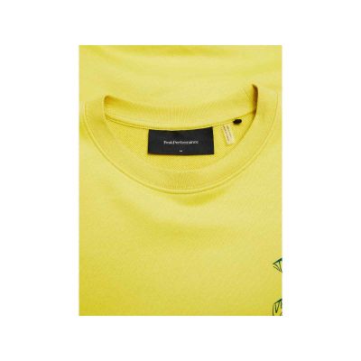 4. Men's PEAK PERFORMANCE M Terry Graphic Crew sweatshirt, yellow