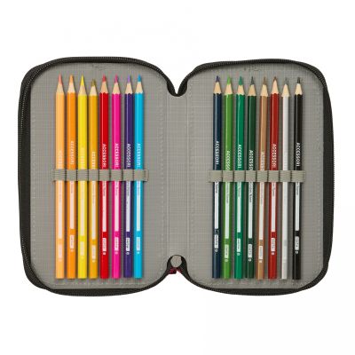 6. Real Madrid pencil case with equipment triple filled pencil case 37 pcs 412654857