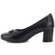 3. Black leather pumps with a block heel, Potocki JE19511