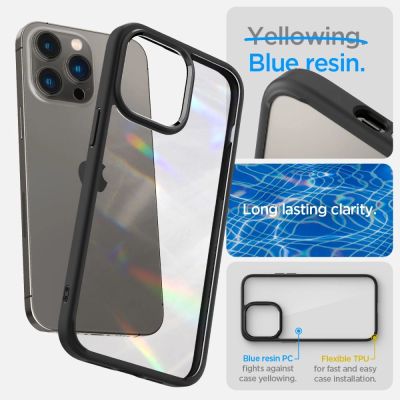 8. Spigen Ultra Hybrid iPhone 14 Pro Case - Matte Black