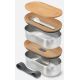 2. BB-Set of 2 steel lunch boxes, gray