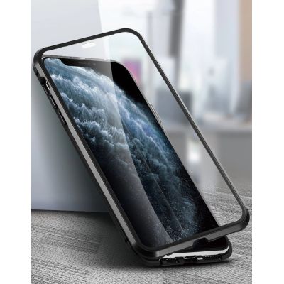 11. Wozinsky Magnetic Cam Slider Case Full Body Cover built-in front glass lens rotector for Huawei P40 black