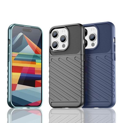 6. Armored iPhone 15 Pro Thunder Case - blue