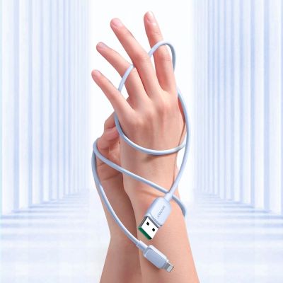 10. Joyroom Multi-Color Series A14 Lightning / USB-A 2.4A 1.2 m cable - blue